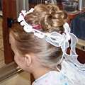 wedding party hair style - flower girl