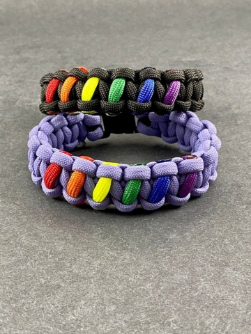 Parachute Cord Rainbow Bracelet