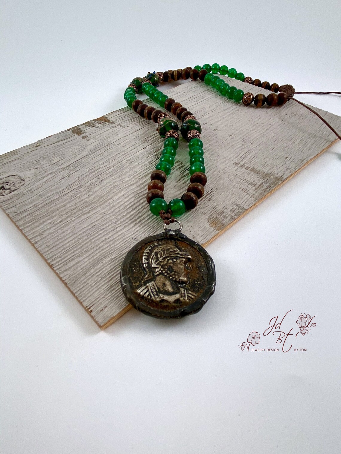 Vintage Greek Spartan Warrior Shamballa Necklace