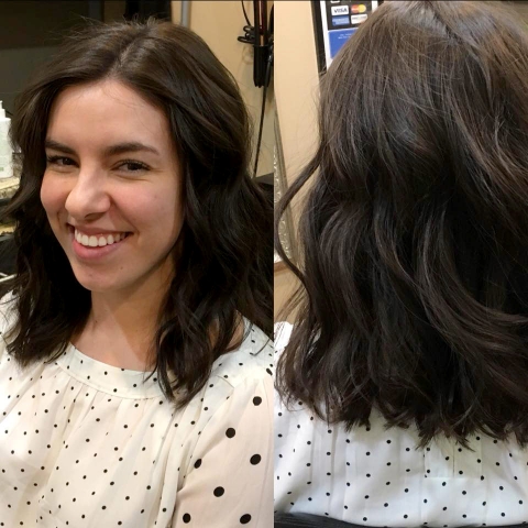 Julia's new Lob. (after 4.5 inches taken off)